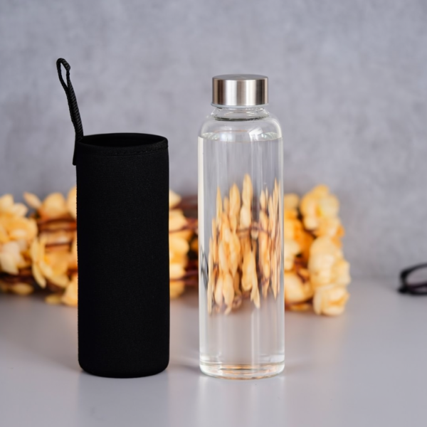 borosilicate glass water/juice bottle