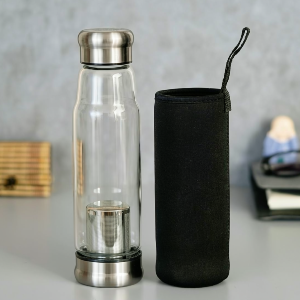 borosilicate glass water/juice bottle