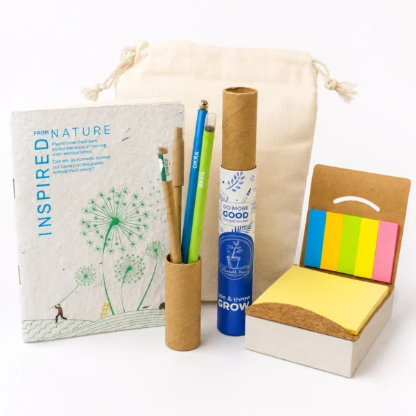Plantable Cork Desk Starter Kit eco friendly corporate giveaway kits