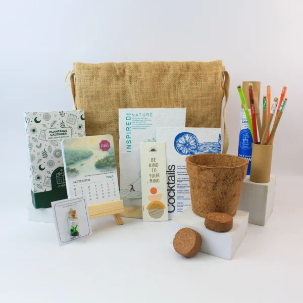 Jute Grow Activity Kit eco friendly new year hampers with branding
