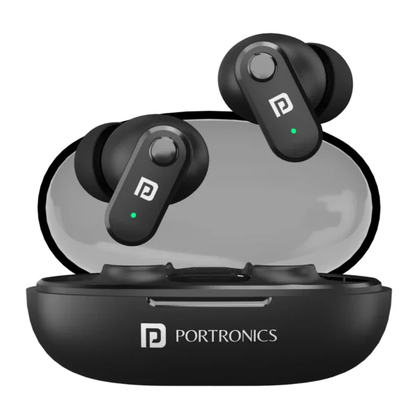 Portronics Harmonics Twins S16 branded wireless earbuds