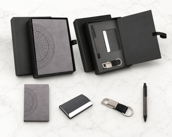 Compact 4 pc Gray gift set employee welcome gift kit delhi