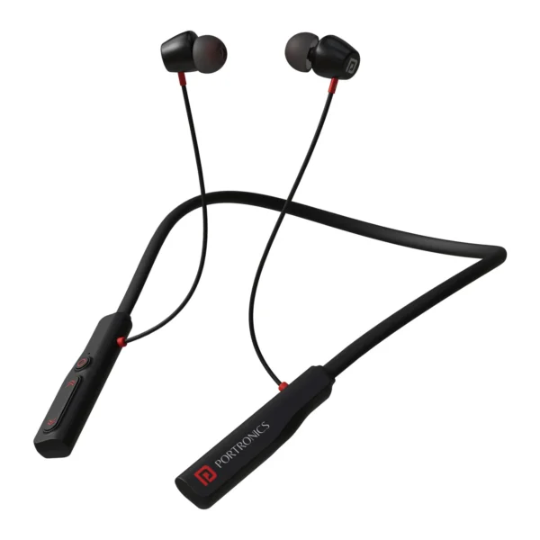 Portronics Harmonics Z11 logo printed bluetooth neckband