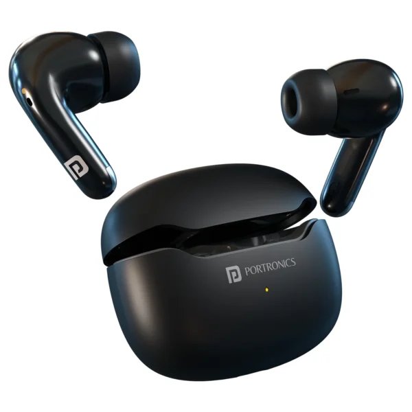 Portronics Harmonics Twins 33 logo printed wireless earbuds