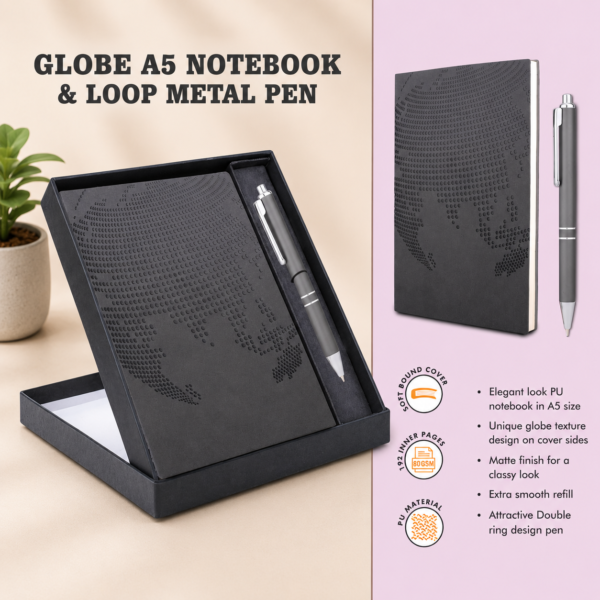 Globe Notebook Gift set office welcome kit