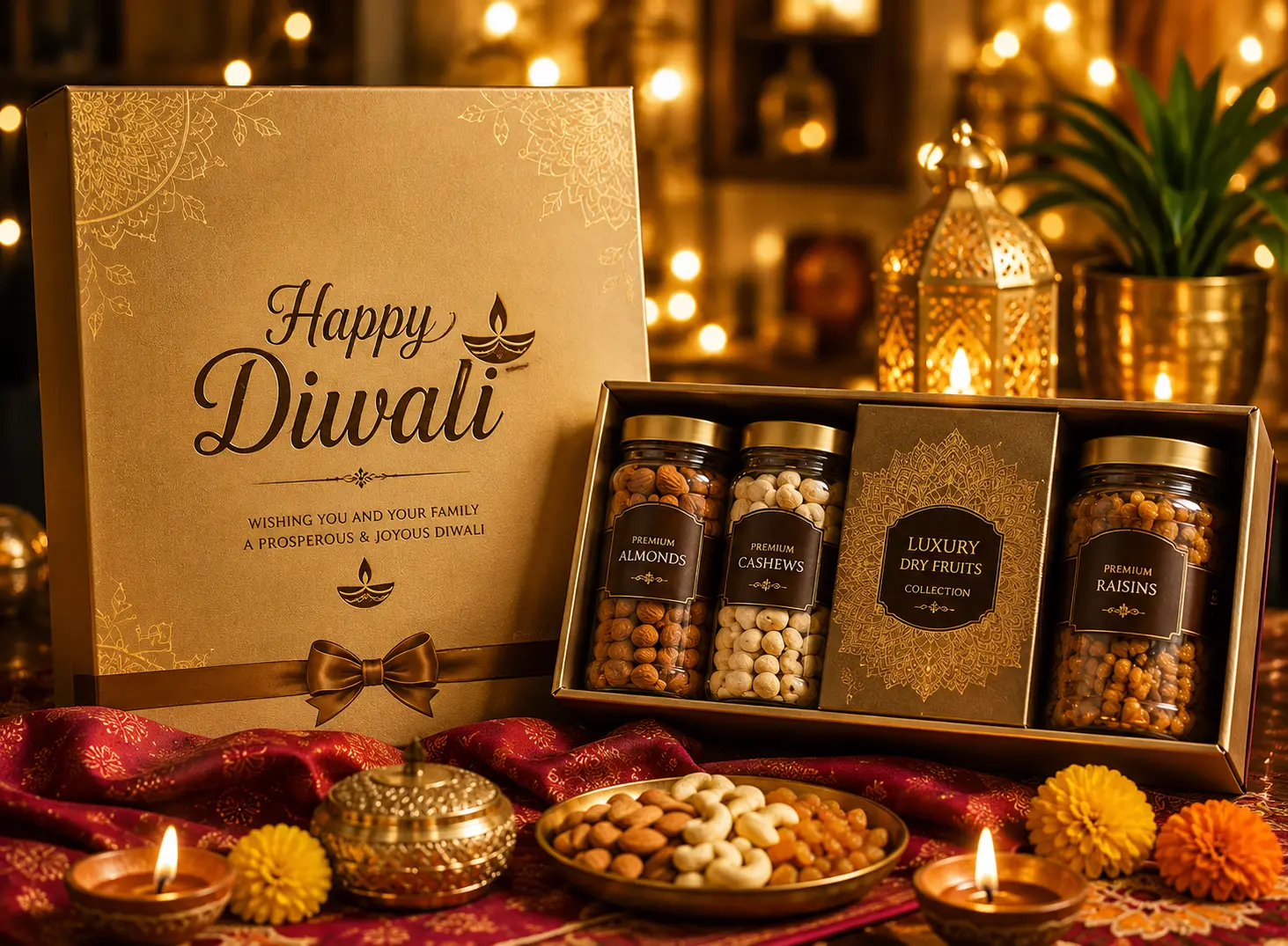 Corporate Diwali gift hampers and festive dry fruit gift boxes