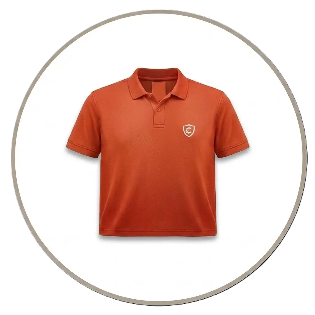 Corporate polo t-shirts with embroidered company logo