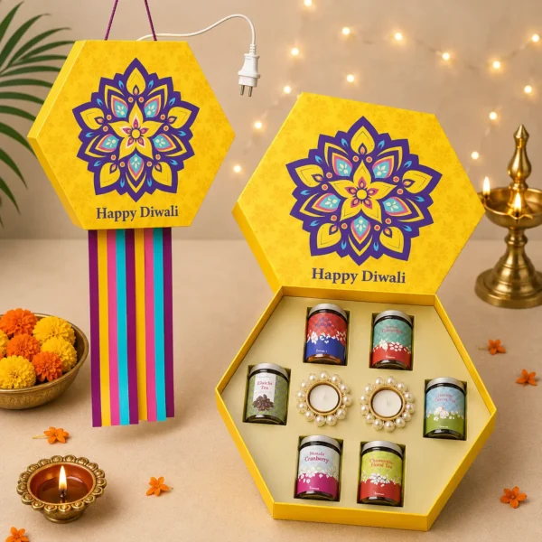 Traditional festive corporate gift hamper with jars and sweets